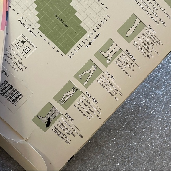 3 pair dance tights - Capezio Microfiber Knit Transition tights, 1 body wrapper - Picture 3 of 14